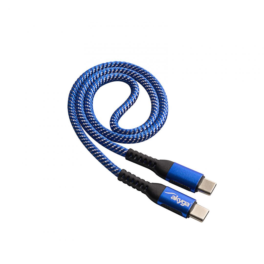 Akyga AK-USB-37 Cable USB Type-C (m) / USB Type-C (m) ver 2.0 100W 1m
