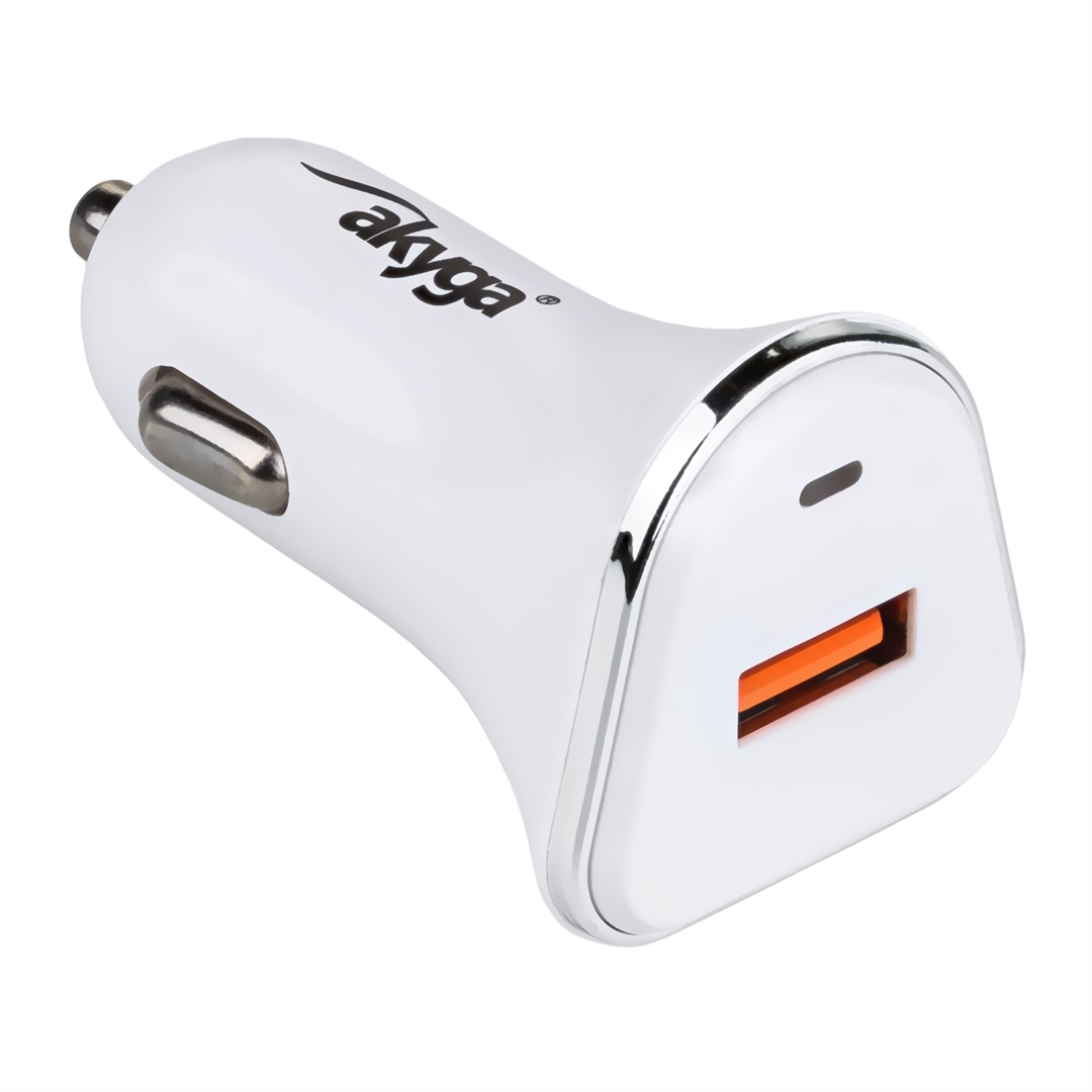 Akyga AK-CH-08 USB Adapter 12-24V/5V/3A 2USB White