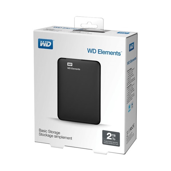 2TB Elements Portable 2,5" Külső HDD USB3.0 Fekete