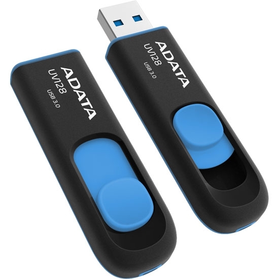 A-Data 64GB Flash Drive UV128 USB3.0 Black/Blue A-Data 64GB Flash Drive UV128 USB3.0 Black/Blue