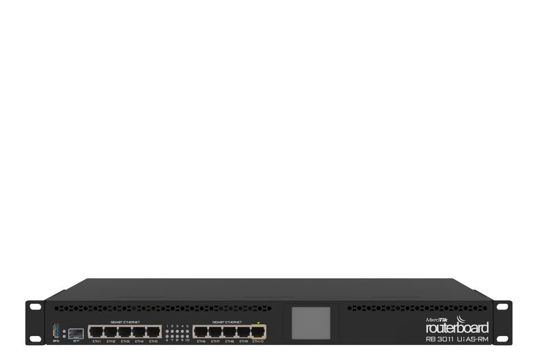 Vezetékes Router RouterBOARD RB3011UiAS-RM 10 x 1000 Mbps 1 x SFP, 1 x USB