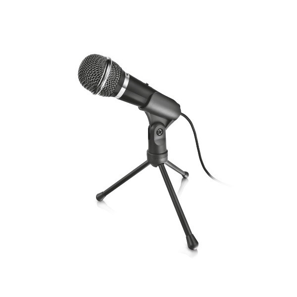 Mikrofon - Starzz (c.sz:21671; Studió design; 3.5mm jack csatlakozó; 250cm kábel; állvány; fekete)