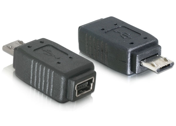 DeLock Adapter USB micro-B male to mini USB 5pin DeLock Adapter USB micro-B male to mini USB 5pin