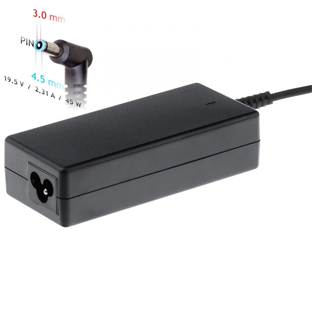Akyga AK-ND-68 19,5V / 2,31A 45W 4,5x3mm Dell h&aacute;l&oacute;zati notebook t&ouml;ltő